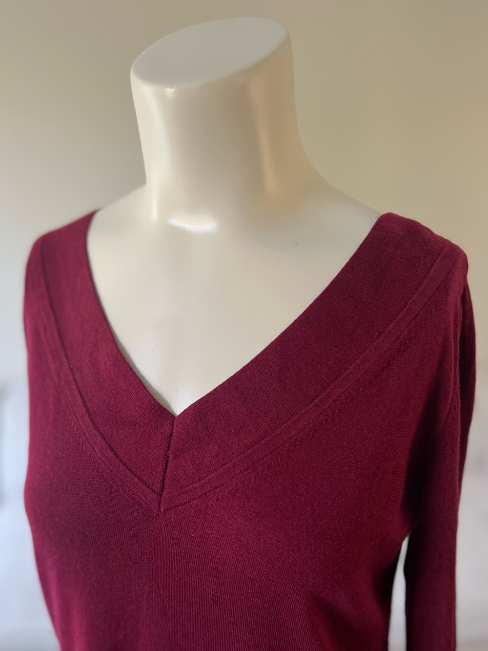 Banana Republic Silk Cashmere Sweater V-Neck Quiet Luxury